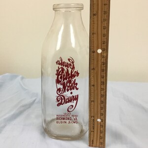 Vintage CURLES NECK Dairy Milk Bottle Richmond VA One Quart - Etsy