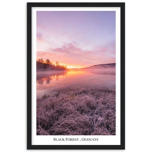 Black Forest, Germany - Poster with wooden frame