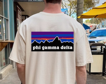 Phi Gamma Delta Fraternity Tshirt Outdoors Inspired FIJI Fraternity Shirt Soft Heavyweight Comfort Colors Fraternity Tshirt Etsy