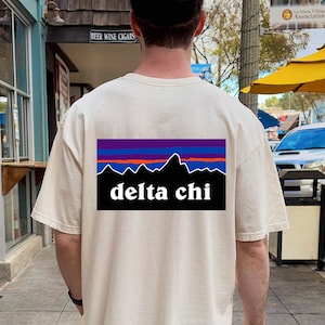 Delta Chi Fraternity Tshirt | Outdoors Inspired Delta Chi Fraternity Shirt | Soft Heavyweight Comfort Colors Fraternity Tshirt Gift