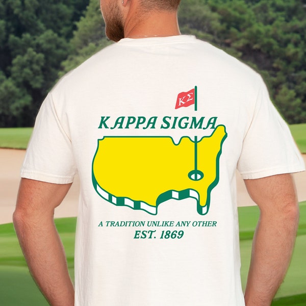 T-shirt de fraternité Kappa Sigma | Chemise de fraternité Kappa Sigma inspirée du golf | T-shirt de fraternité doux et épais Comfort Colors