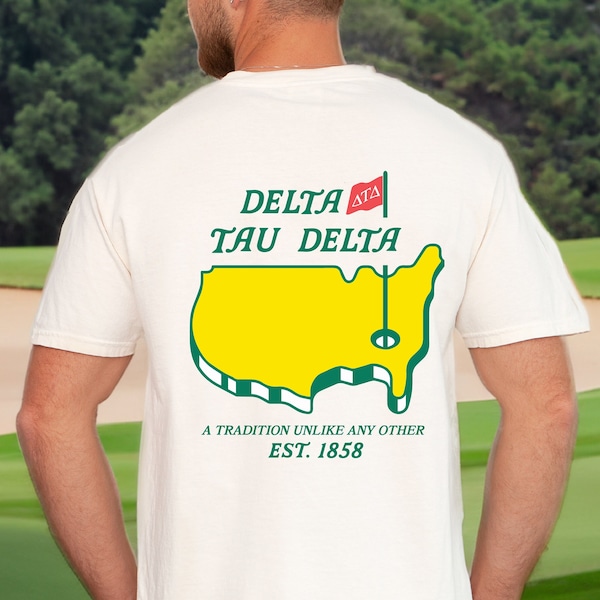 Delta Tau Delta Fraternity Tshirt | Golf Inspired Delt Fraternity Shirt | Soft Heavyweight Comfort Colors Fraternity Tshirt Gift