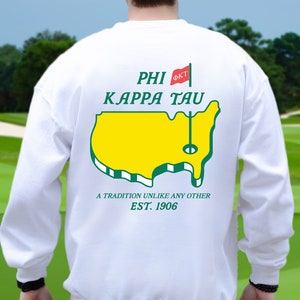 Phi Kappa Tau Fraternity Crewneck Sweatshirt | Golf Inspired Phi Tau Frat Sweatshirt | Comfy Fraternity Sweatshirt Gift