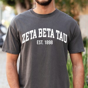 Zeta Beta Tau Fraternity College Comfy Soft Heavyweight Quality T-shirt | ZBT Fraternity Greek Life Comfort Colors T-shirt Gift