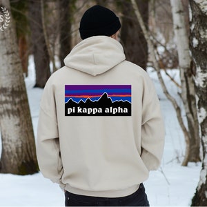 Pi Kappa Alpha Fraternity Hoodie Sweatshirt | Outdoors Inspired Pike Fraternity Hoodie | Soft Comfy Greek Life Fraternity Sweatshirt