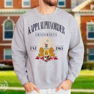 Kappa Alpha Order Fraternity College Comfy Crewneck Sweatshirt | Kappa Alpha Fraternity Coat of Arms Crest Sweatshirt | Kappa Alpha
