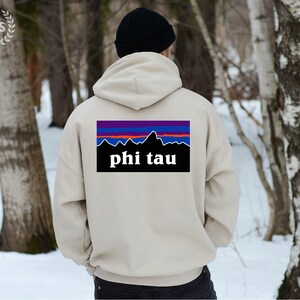 Phi Kappa Tau Fraternity Hoodie Sweatshirt | Outdoors Inspired Phi Tau Fraternity Hoodie | Soft Comfy Greek Life Fraternity Sweatshirt