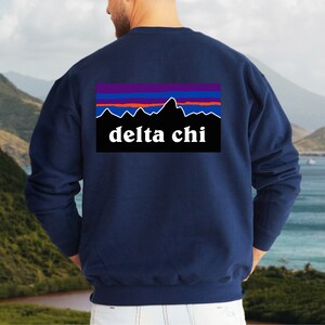 Delta Chi Fraternity Crewneck Sweatshirt | Outdoors Inspired Delta Chi Fraternity Sweatshirt | Soft Comfy Fraternity Sweatshirt