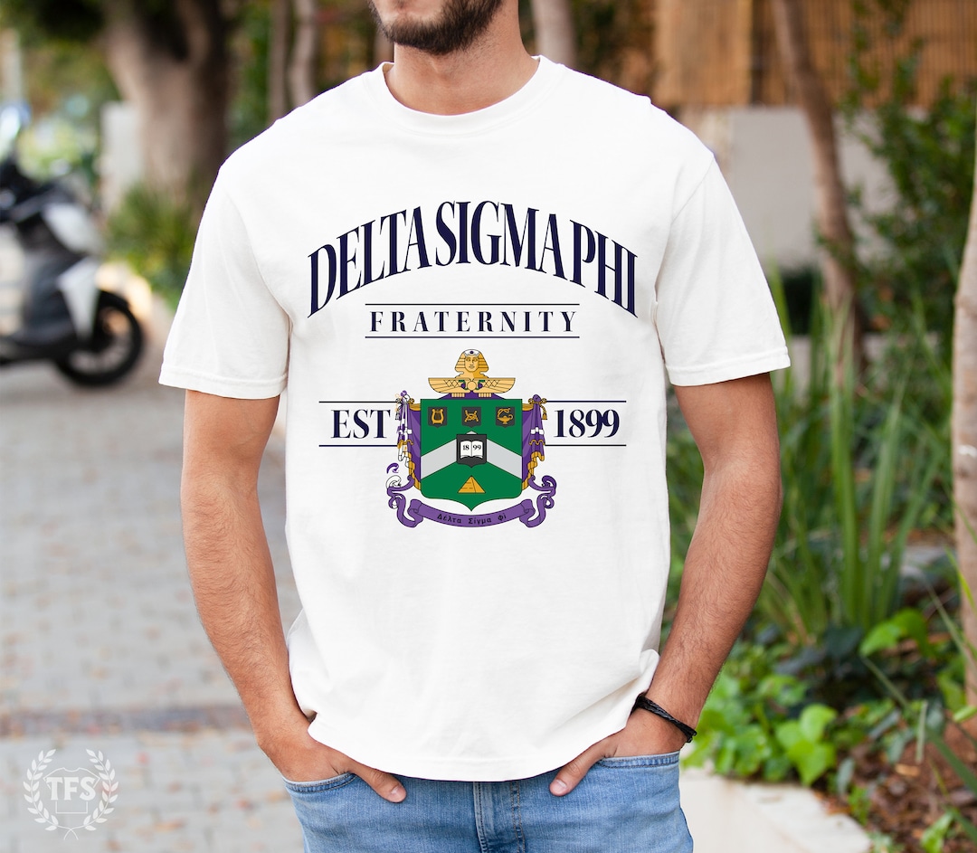 Delta Sigma Phi Fraternity College Comfy Soft Heavyweight T-shirt