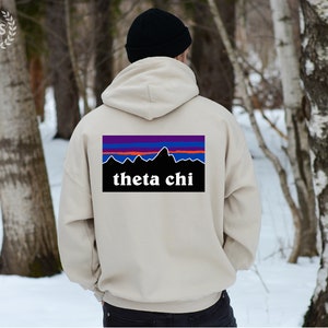 Theta Chi Fraternity Hoodie Sweatshirt | Outdoors Inspired Theta Chi Fraternity Hoodie | Soft Comfy Greek Life Fraternity Sweatshirt