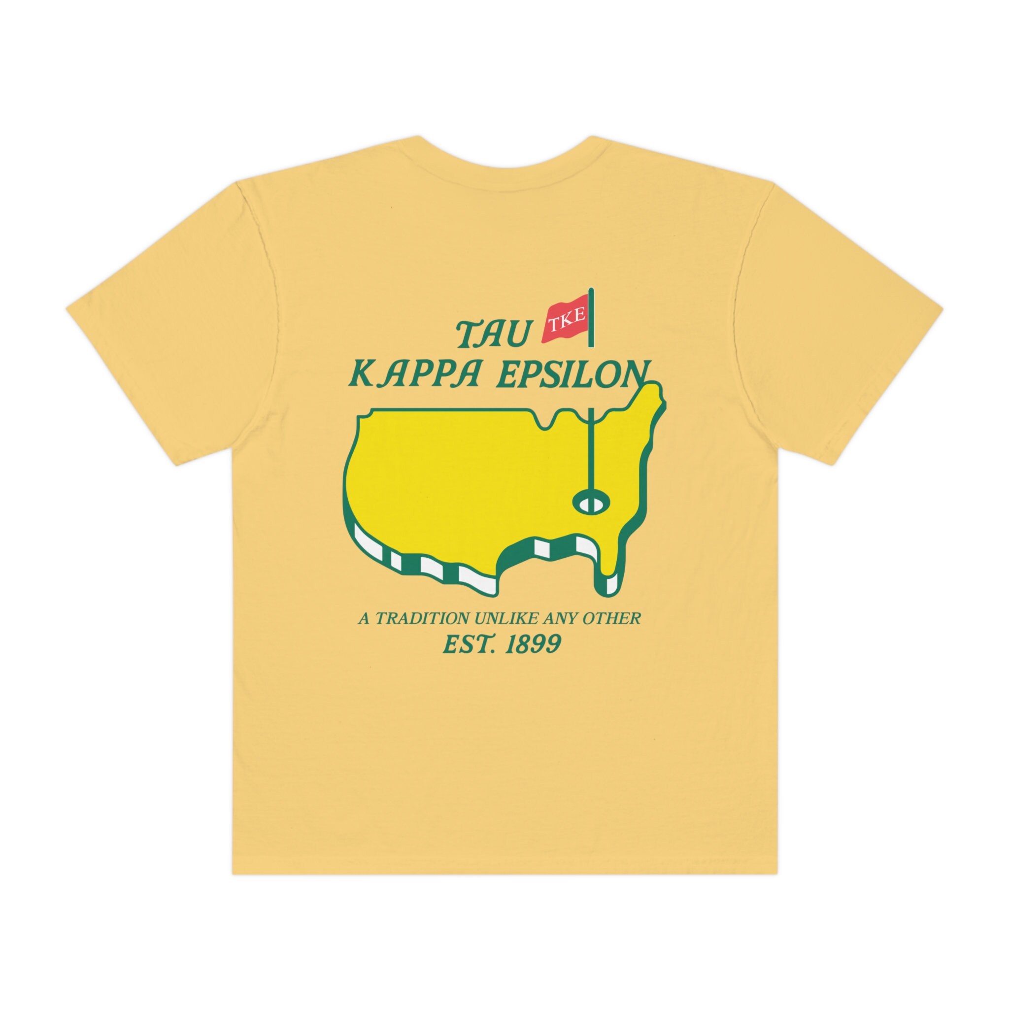 Tau Kappa Epsilon TKE Distressed Coat Of Arms T-Shirt | Fraternity Greek Life Apparel | Charcoal Heather, Unisex Tee - View #2