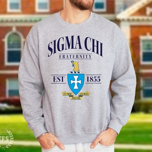 Sigma Chi Fraternity College Comfy Crewneck Sweatshirt | Sigma Chi Bruderschaft Wappen Sweatshirt | SIGMA Chi Sweatshirt