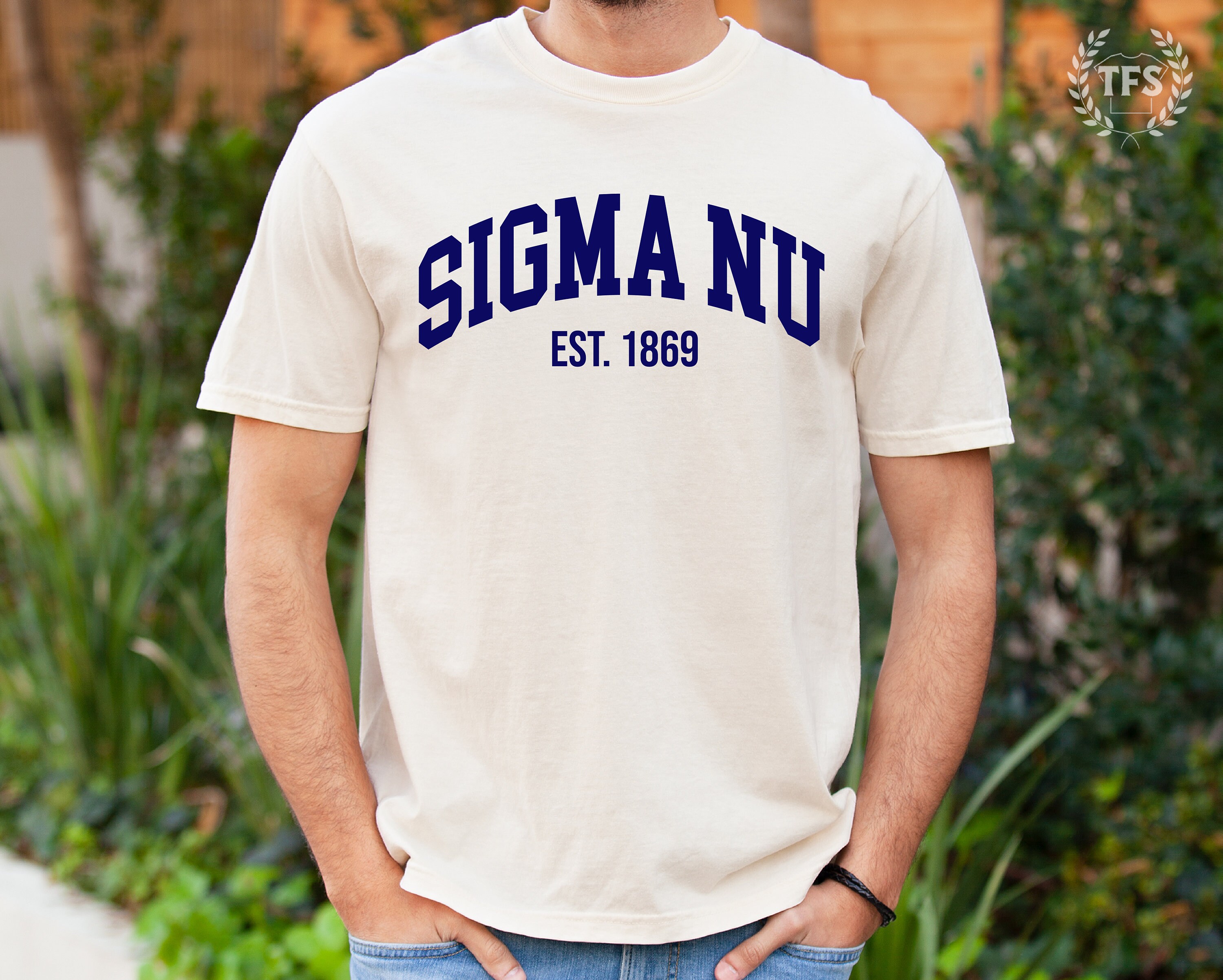Sigma Nu Fraternity College Comfy Soft Heavyweight T shirt Sigma