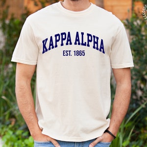 Kappa Alpha Order Fraternity College Comfy Soft Heavyweight T-shirt | Kappa Alpha Fraternity Greek Life Comfort Colors T-shirt Gift