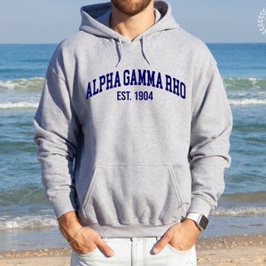 Alpha Gamma Rho Fraternity College Comfy Soft Hooded Sweatshirt | AGR Fraternity Greek Life Sweatshirt Gift