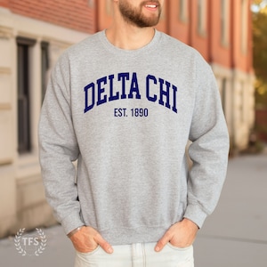 Delta Chi Fraternity College Comfy Soft Crewneck Sweatshirt | Delta Chi Fraternity Greek Life Sweatshirt | Fraternity Sweatshirt Gift