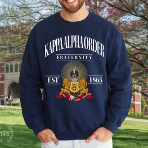 Kappa Alpha Order Fraternity College Comfy Soft Crewneck Sweatshirt | Kappa Alpha Coat of Arms Crest Logo Fraternity Sweatshirt Gift