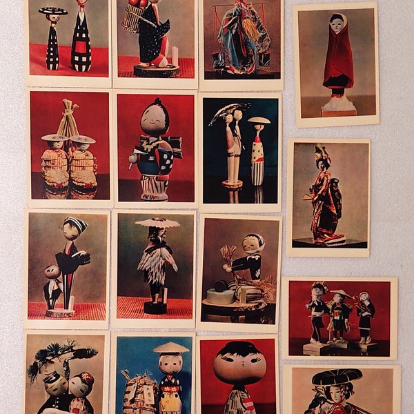 Postcard Set - Japanese National Toys and Dolls