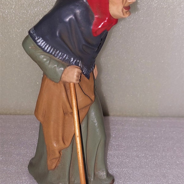 Figurine de sorcière en papier mâché de Marolin, Allemagne