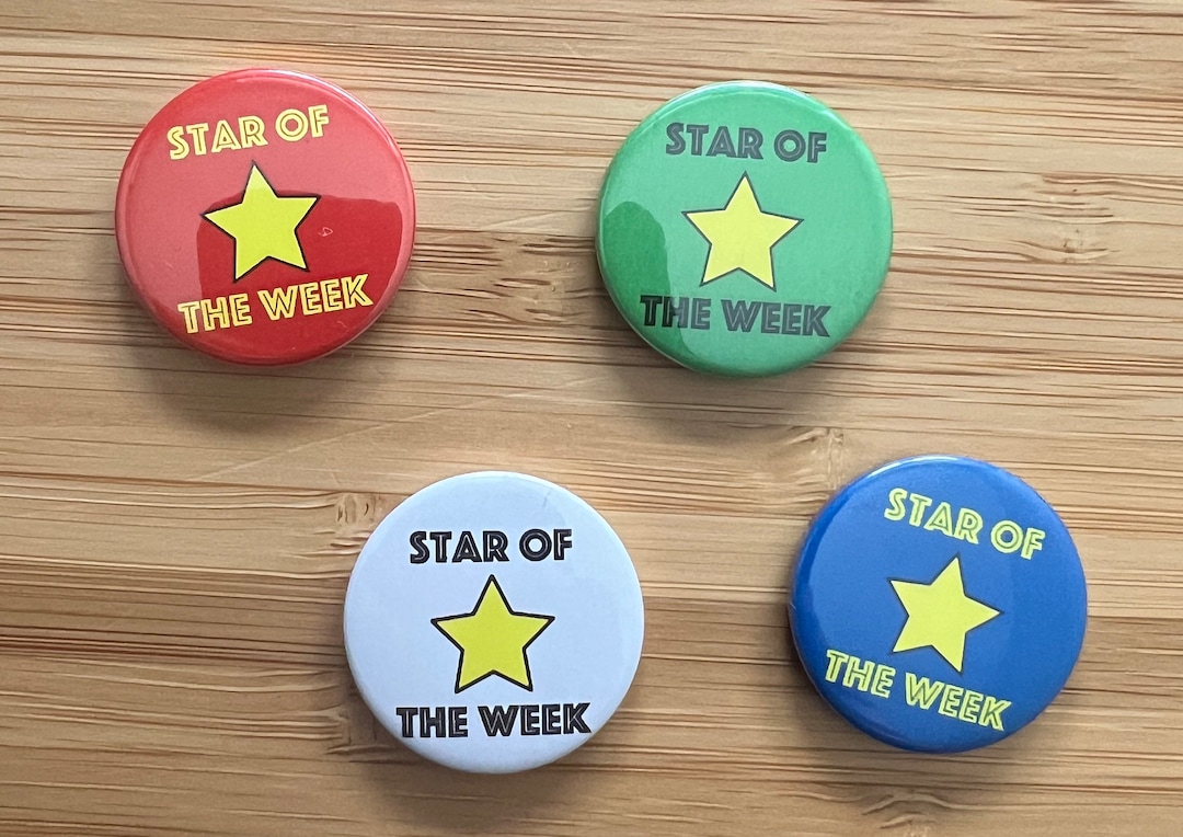 Star of the Week 25mm Pin Badges - Etsy