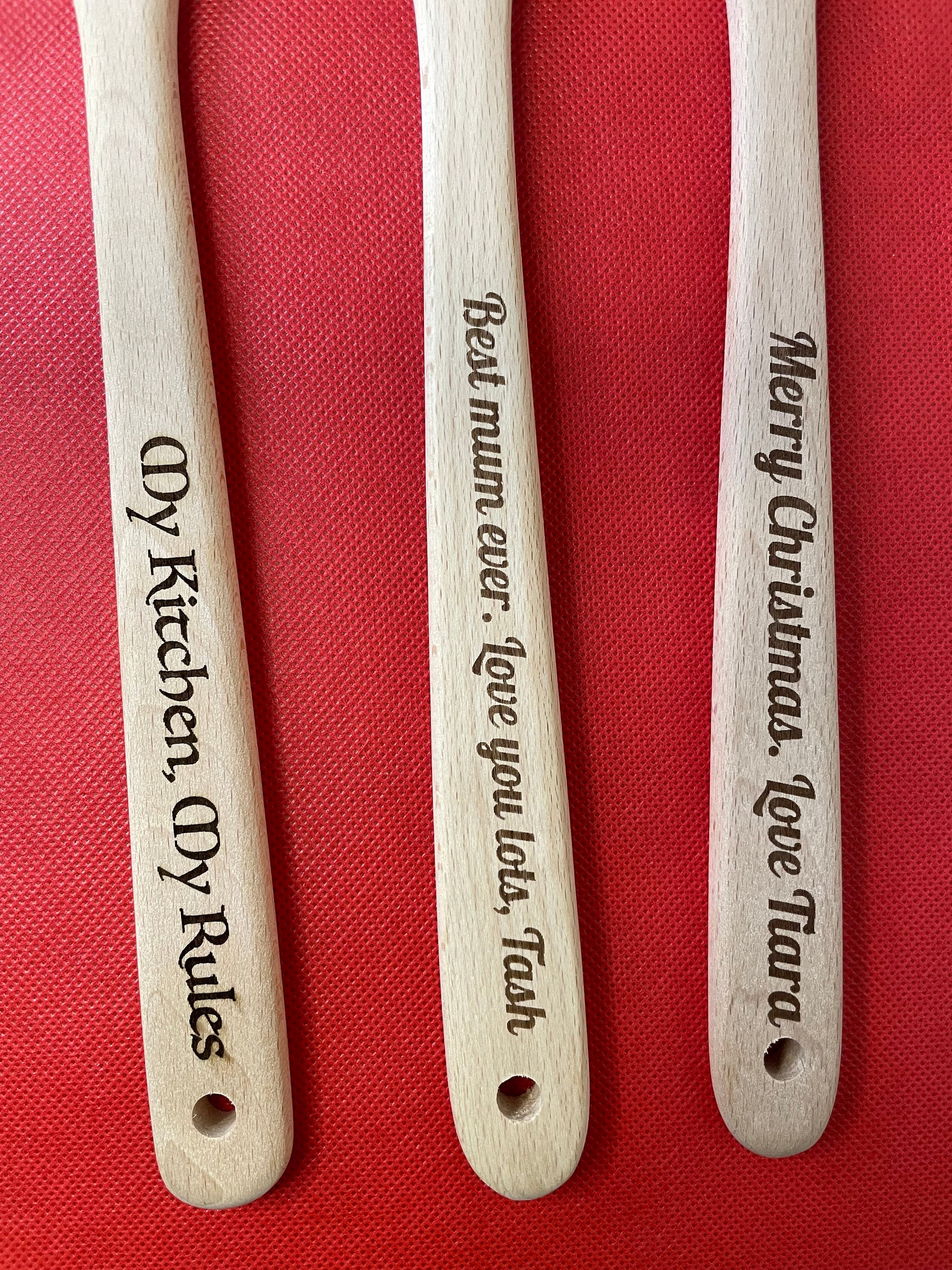 Spoon Writing Personalized Engraved Wooden Spoon - Etsy Australia