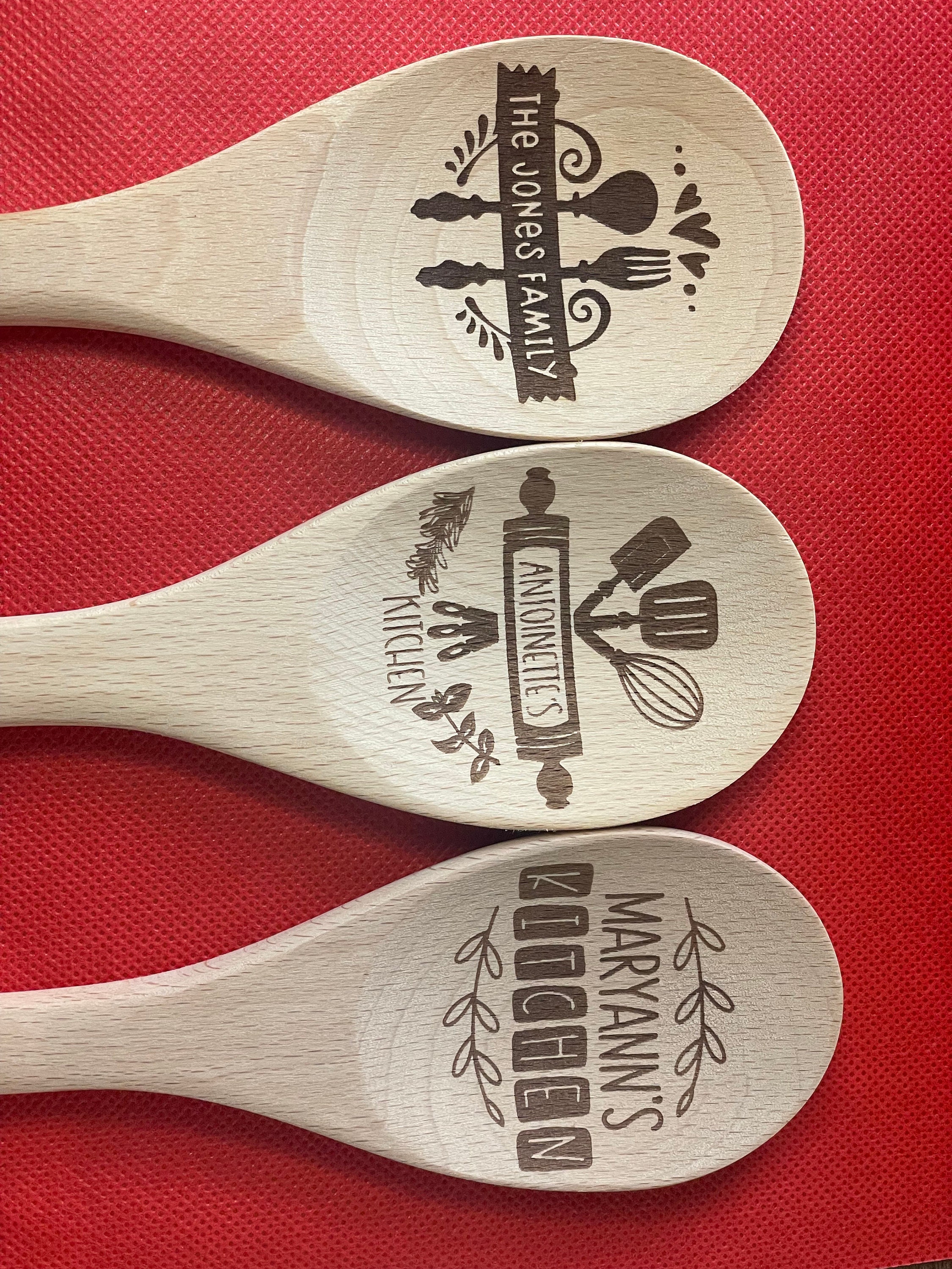 Spoon Writing Personalized Engraved Wooden Spoon - Etsy Australia