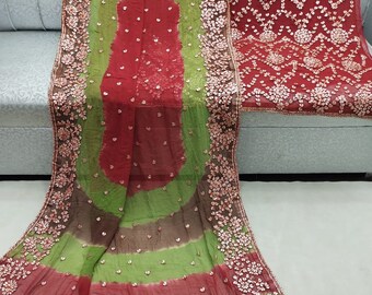 L'LCD unico pakistano fatto a mano deve funzionare Nuova collezione con abiti da festa Dupata multi sfumati, matrimoni bellissimi abiti eleganti alla moda, abiti