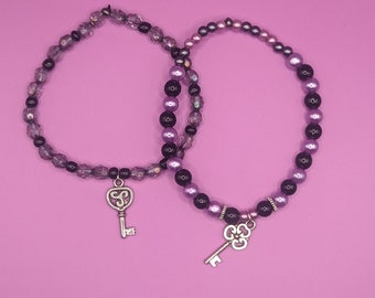 Skeleton Key Charm Bracelet