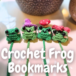 Cute Froggy Bookmark - Handmade Crochet Frog Bookmark - Perfect Cottagecore Gift for Bookworms, Book clubs & Frog Lovers