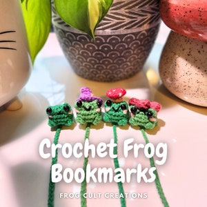 Froggy Bookmark -  Crochet Frog Bookmark - Unique Crochet Gift for Bookworms!