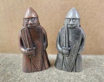 Isle of Lewis - Special Metal Berserker Rook chess piece