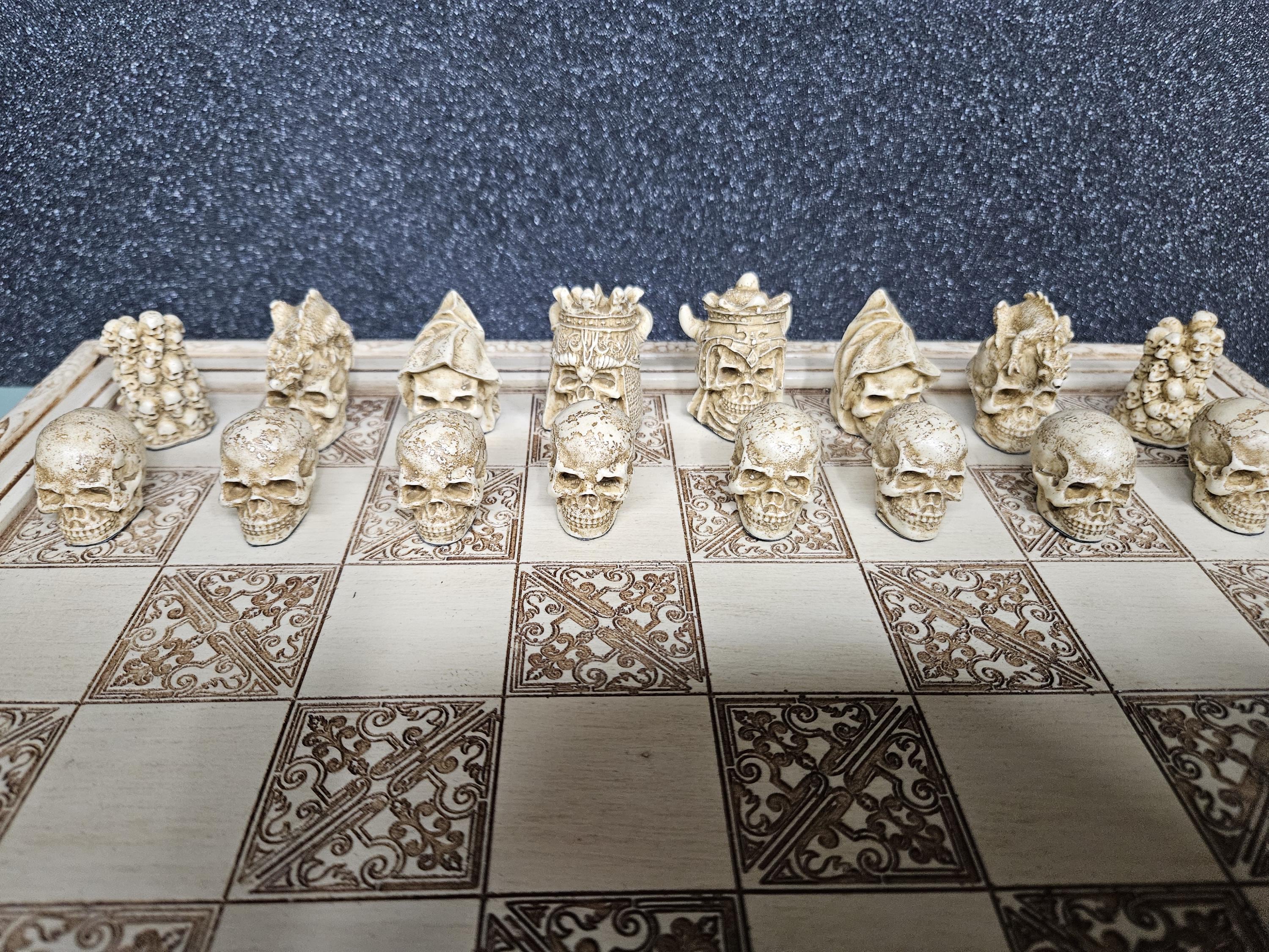 Gothic Skulls Chess Set - Etsy
