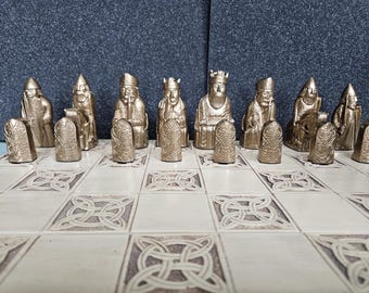 Special Gold and Silver Isle of Lewis Chess set