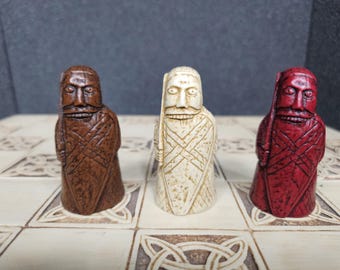 Isle of Lewis - Unusual Berserker Rook chess piece