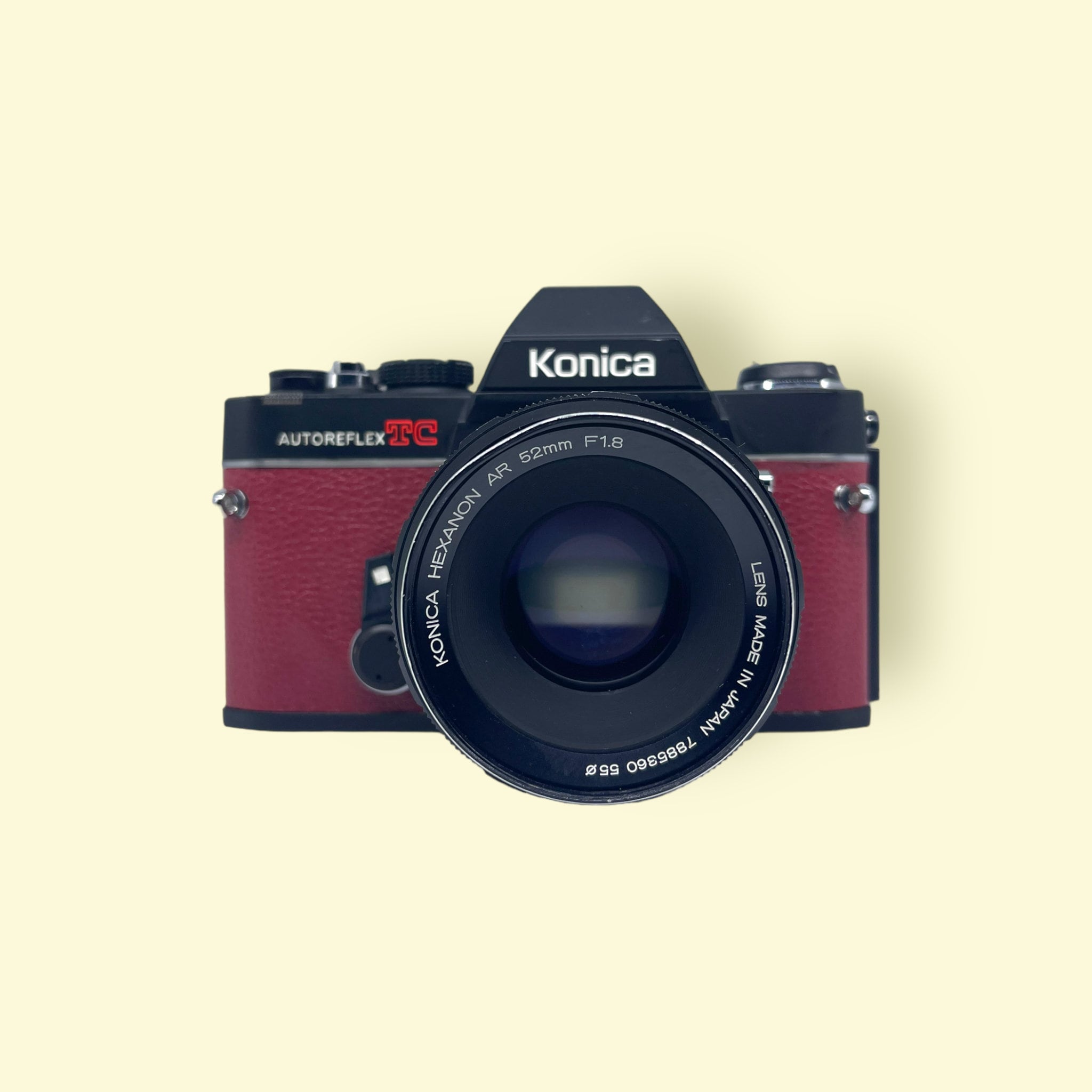 コニカ オートレフレックス TC | レッドレザー、35mmフィルムカメラ