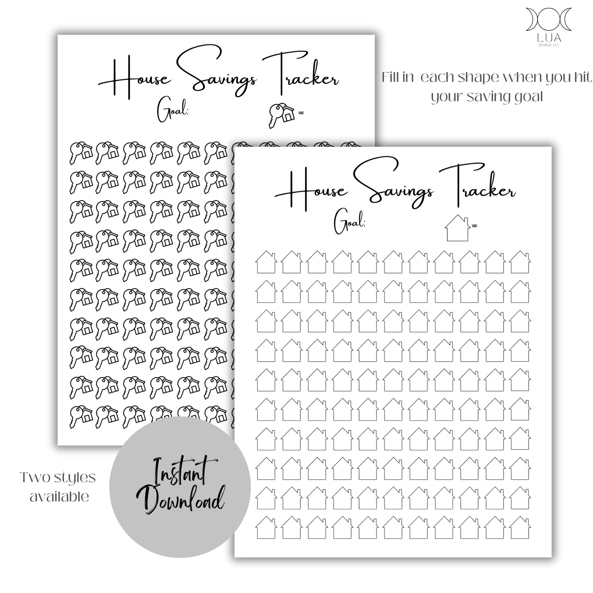 House Saving Tracker, Printable House Savings Tracker, Printable PDF ...