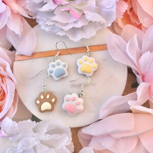 Pet Paw Print, Cat Paw Print, Puppy Paw Print Earrings