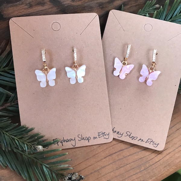 Gold Pink Earrings Etsy