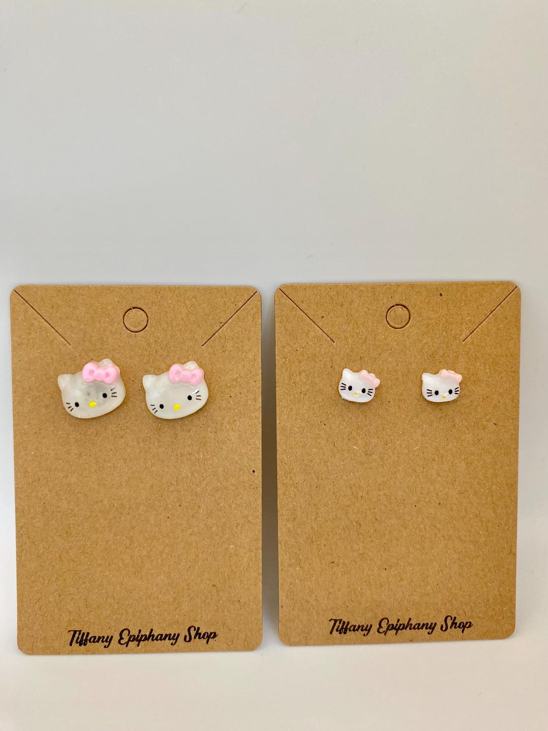 Sanrio Inspired Hello Kitty Stud Earrings for Her Kitty Face Stud ...