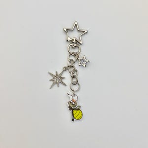 Disney Inspired Ray & Evangeline from Princess and the Frog Purse Charm Keychain with Silver Star Clasp for gift for her