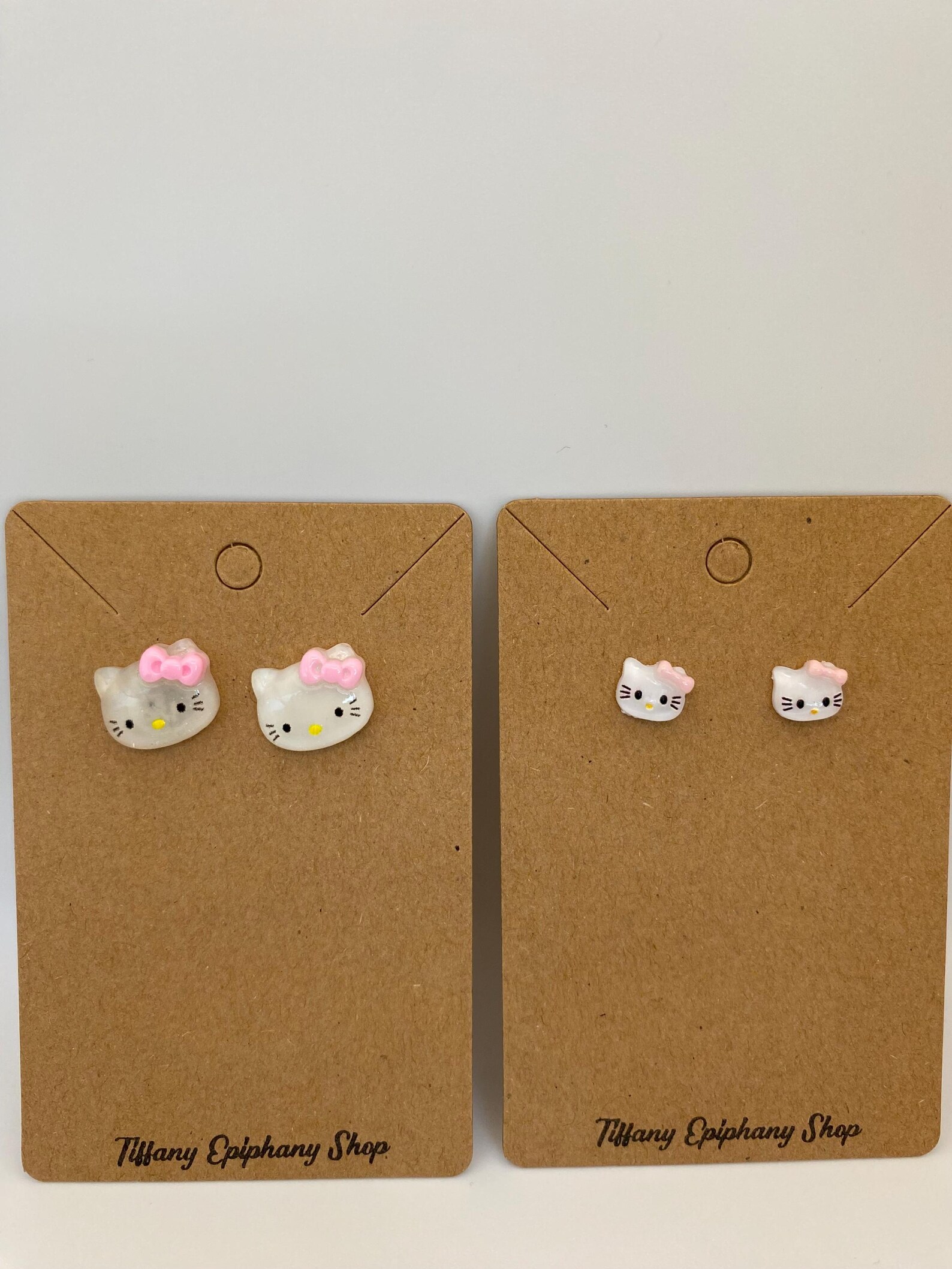Sanrio Inspired Hello Kitty Stud Earrings for Her Kitty Face Stud ...