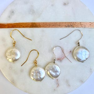 Pearl Bead Earrings Simple Elegant Bridal Jewelry Faux Freshwater Pearl Drop Earrings