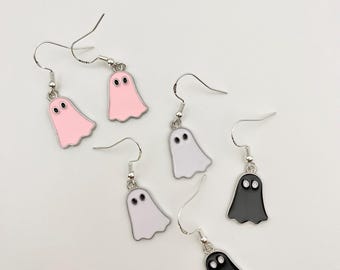 Leuke Halloween-spookoorbellen voor haar Zwarte, witte of roze spookoorbellen Hypoallergeen vriendelijke spookachtige dangly-oorbellen