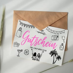 Gutschein Mädelstag BFF Geschenk digital Download