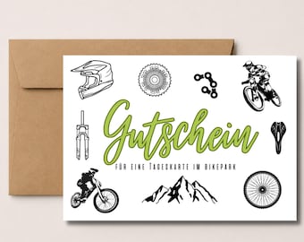 Vale para bikepark | Bicicleta de montaña de descenso | Regalo | Descarga digital