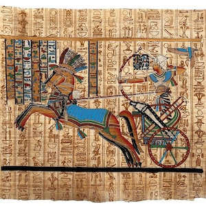 エジプト 現地購入品 パピルス絵画 筒付き ラムセス二世 エジプト 現地購入品 パピルス絵画 筒付き ラムセス二世