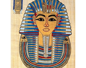 古代エジプトのパピルスに描かれたツタンカーメン王の弓を使った狩猟