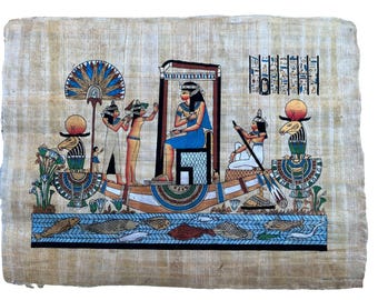 Altes Ägypten • Hatschepsut auf dem Boot • Ägyptisches Handwerk • Ägyptisches Geschenk • Ägyptisches Dekor • Ägyptische Kunst, die Geschichten durch die Zeit spricht