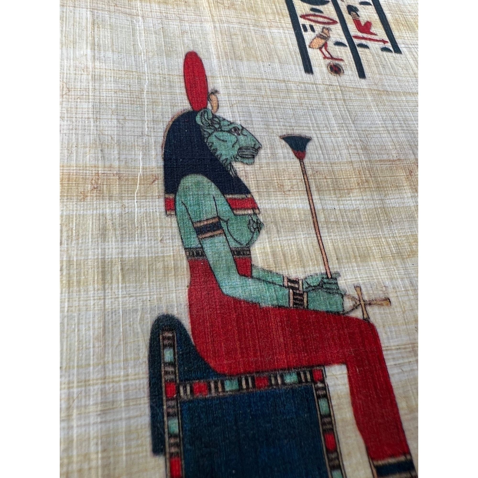 Sekhmet Goddess Papyrus Print – Ancient Egyptian Art, Handmade in Egypt ...