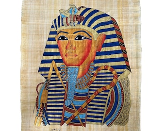 古代エジプトのパピルスに描かれたツタンカーメン王の弓矢を使った狩猟
